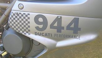 [Custom lettering showing that the ST2 is 944cc's of torquey engine.]