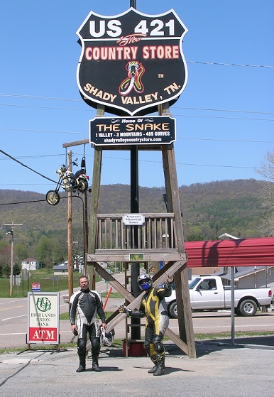 [Marty and I at the Snake. (Vicki took the picture).]