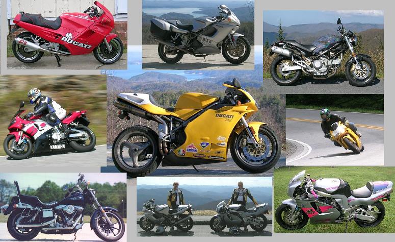 [A collage of our bikes and us.]