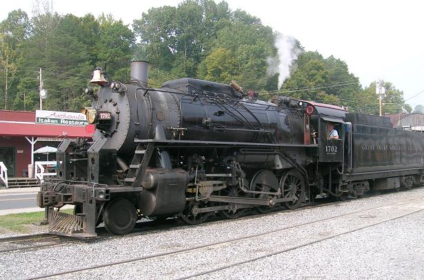 [The steam locomotive that would take us to Bryson City, NC.]